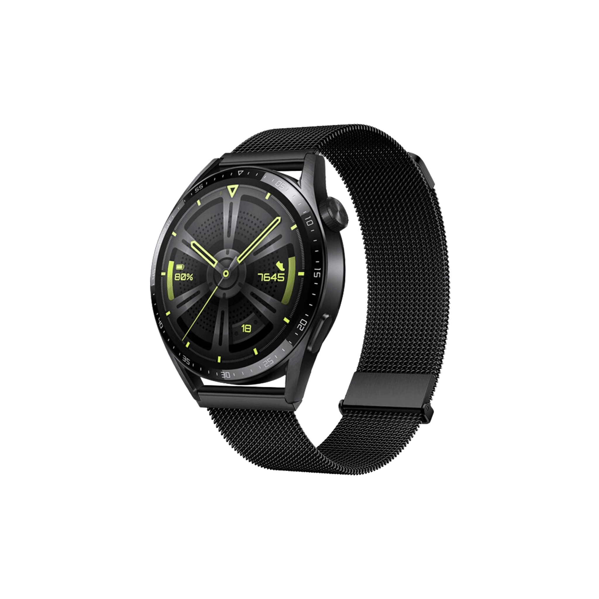 Garmin Watch mit schwarzem Milanese Mesh Armband – elegantes Edelstahlgeflecht von Smartbandz